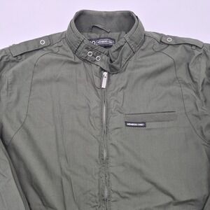 2016 Members Only Mens Classic Iconic Racer Jacket Olive Green MM070111 Large